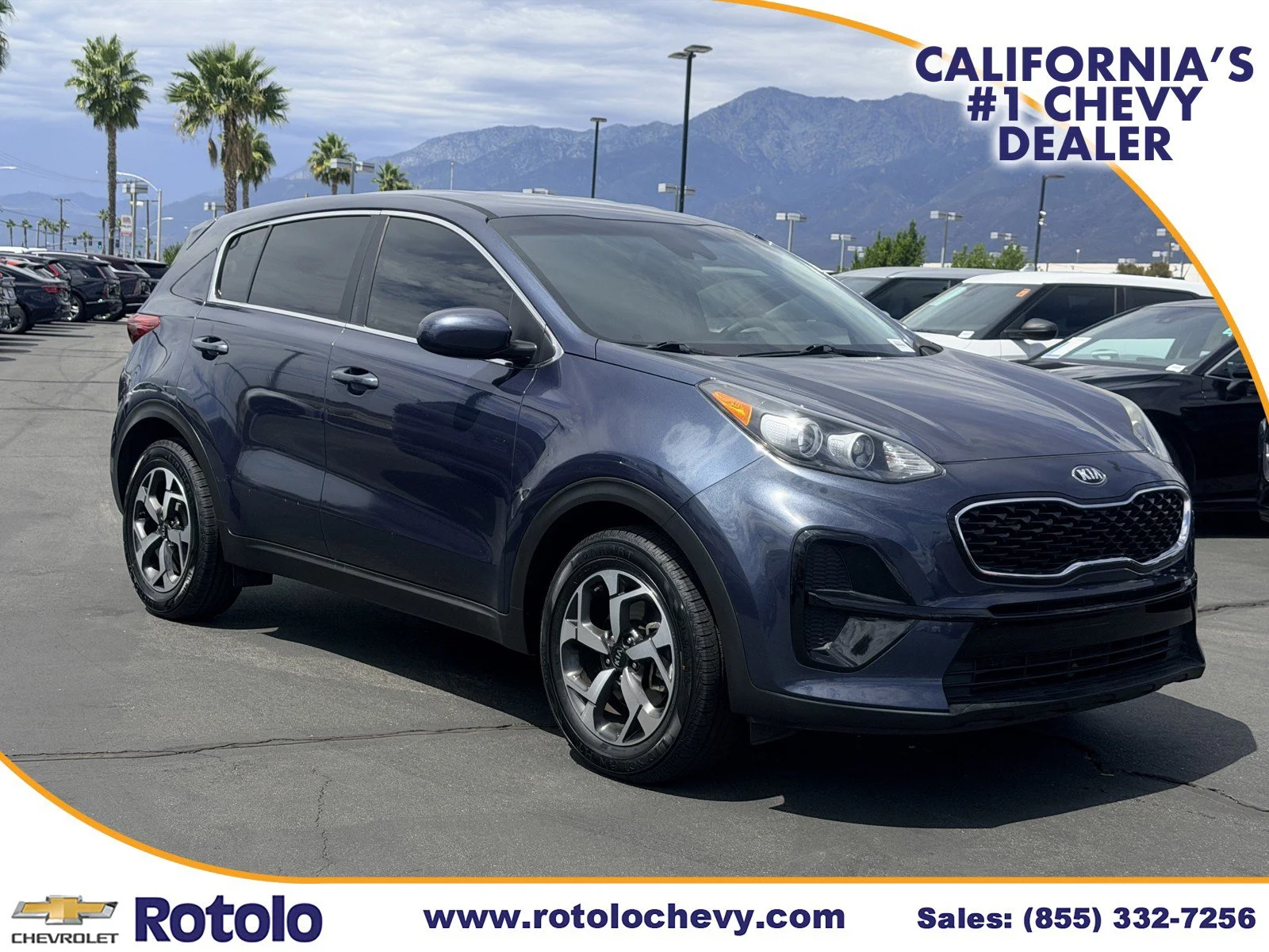 Used 2021 Pacific Blue Kia LX image 1