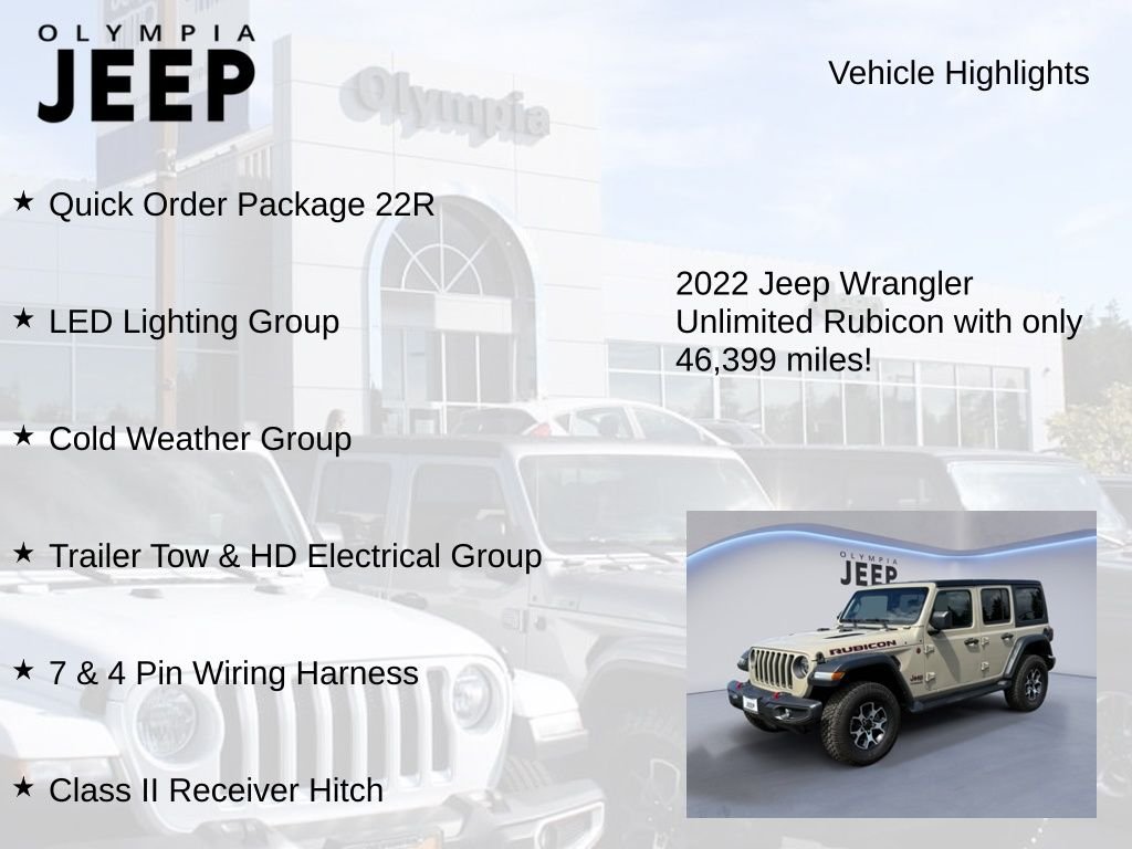Used 2022 Beige Jeep Unlimited Rubicon image 7
