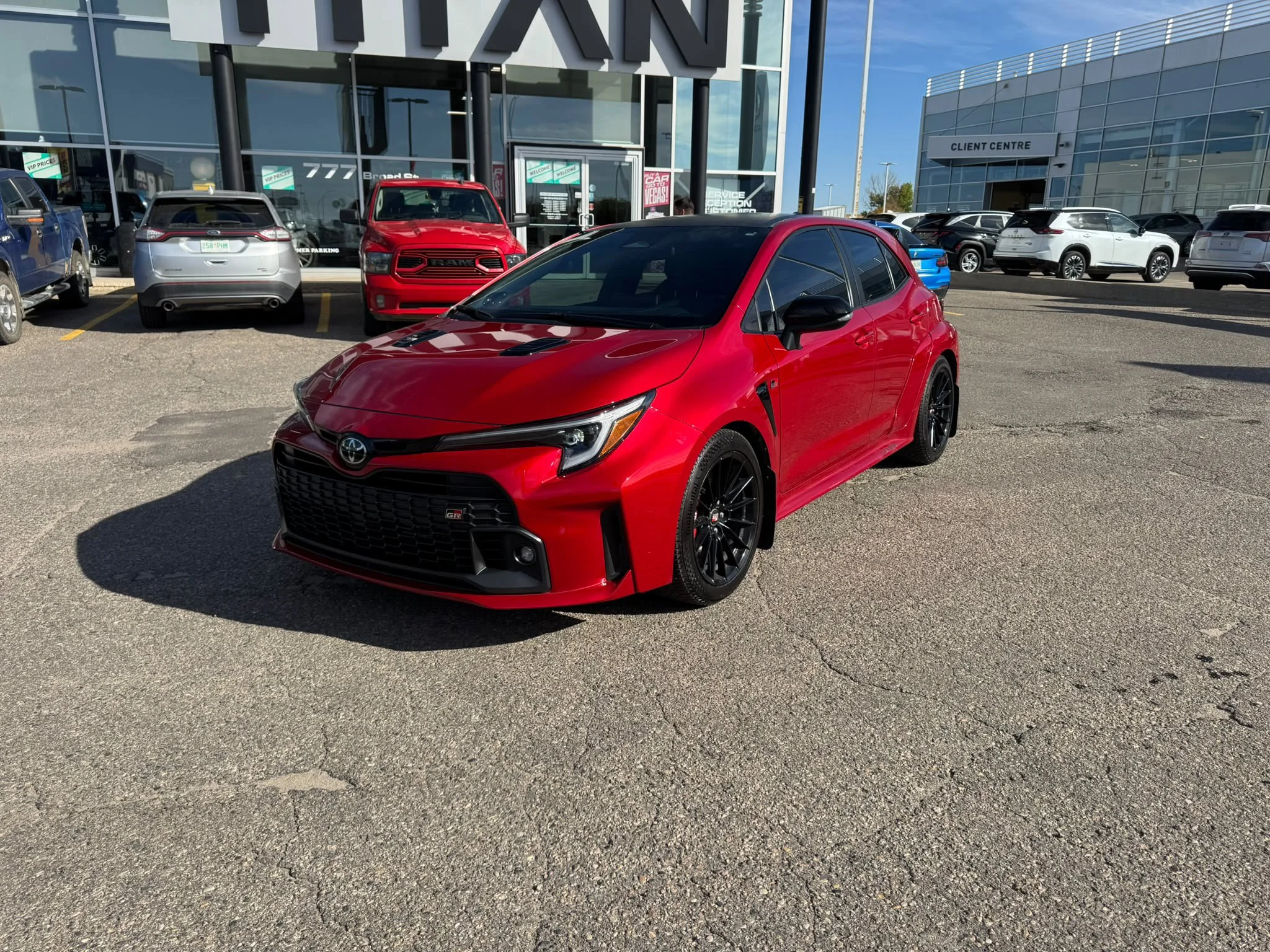 Certified Used 2023 Supersonic Red Toyota Circuit Edition AWD*300HP!! | 1 of 181 | 6spd Manual | Htd Suede Seats | Carbon Roof | Htd Wheel image 3