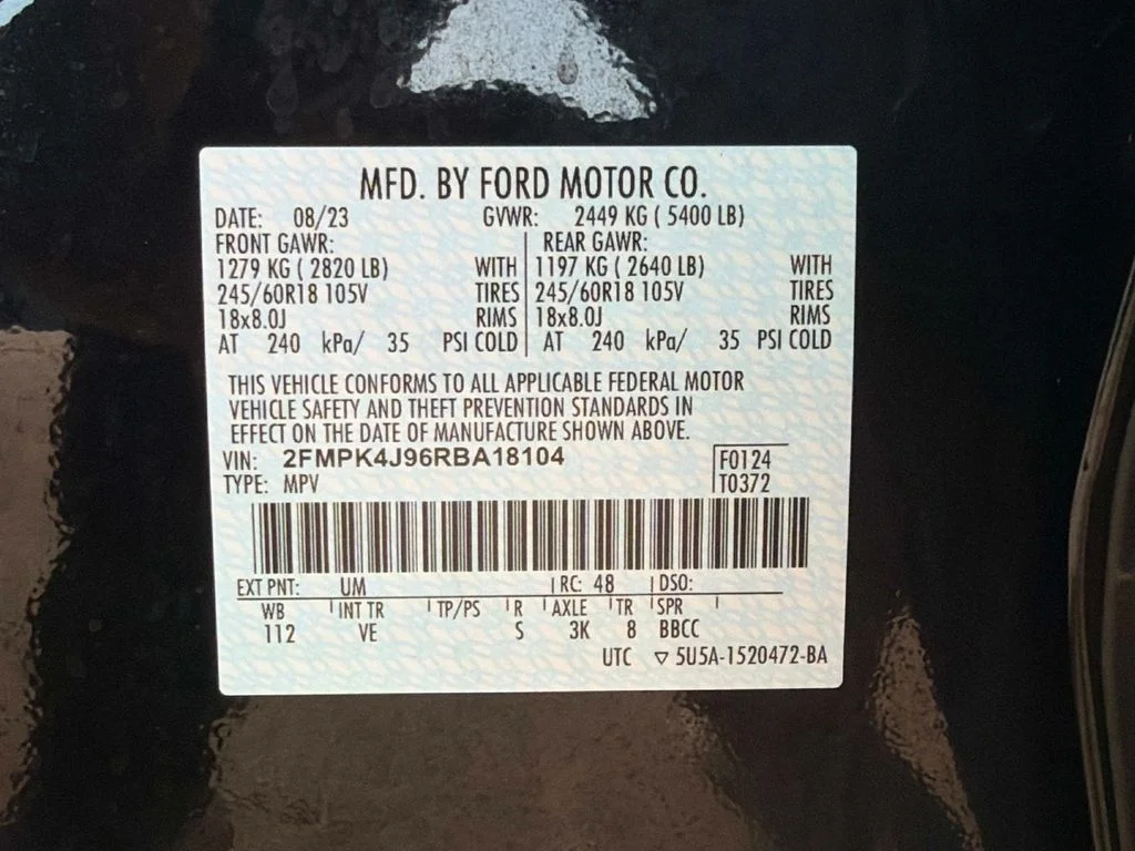Used 2024 Agate Black Metallic Ford SEL image 33