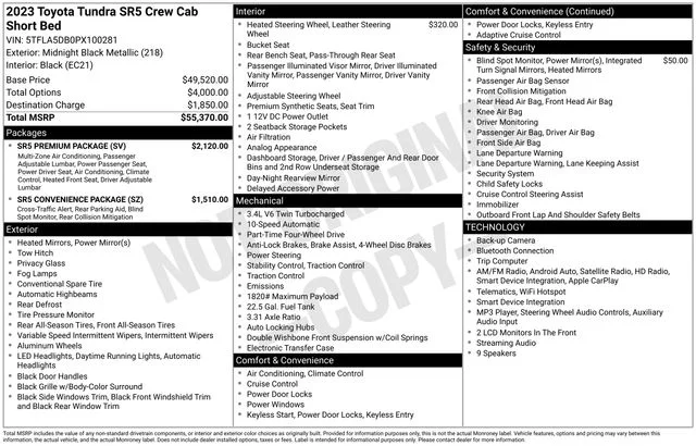 Used 2023 Black Toyota SR5 image 9