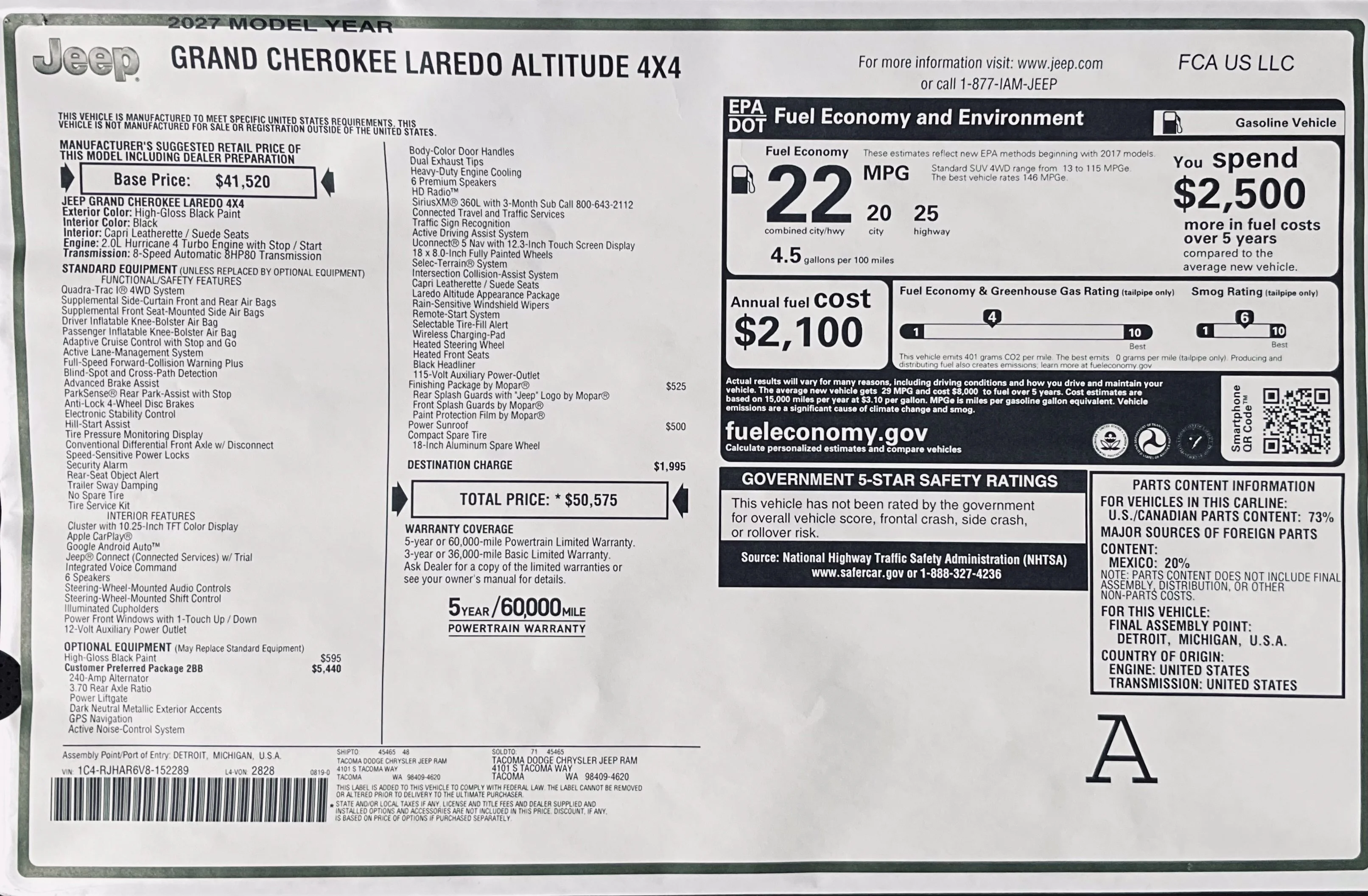 New 2027 Black Jeep Laredo Altitude image 27