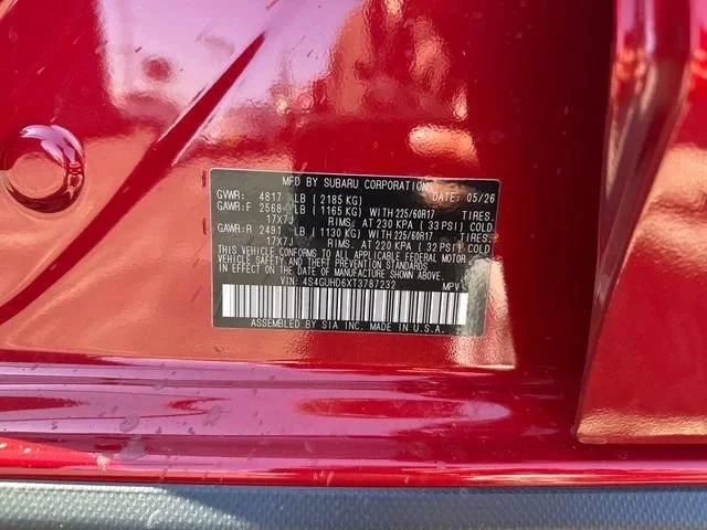 New 2026 LITHIUM RED PEARL Subaru Premium image 19