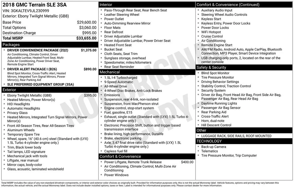 Used 2018 Black GMC SLE image 44