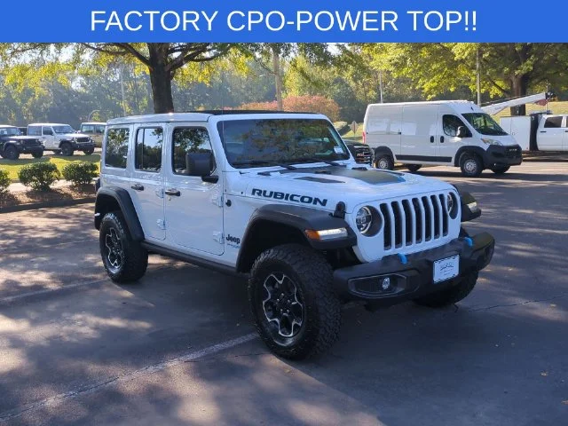 Used 2022 White Jeep Unlimited Rubicon 4xe image 7
