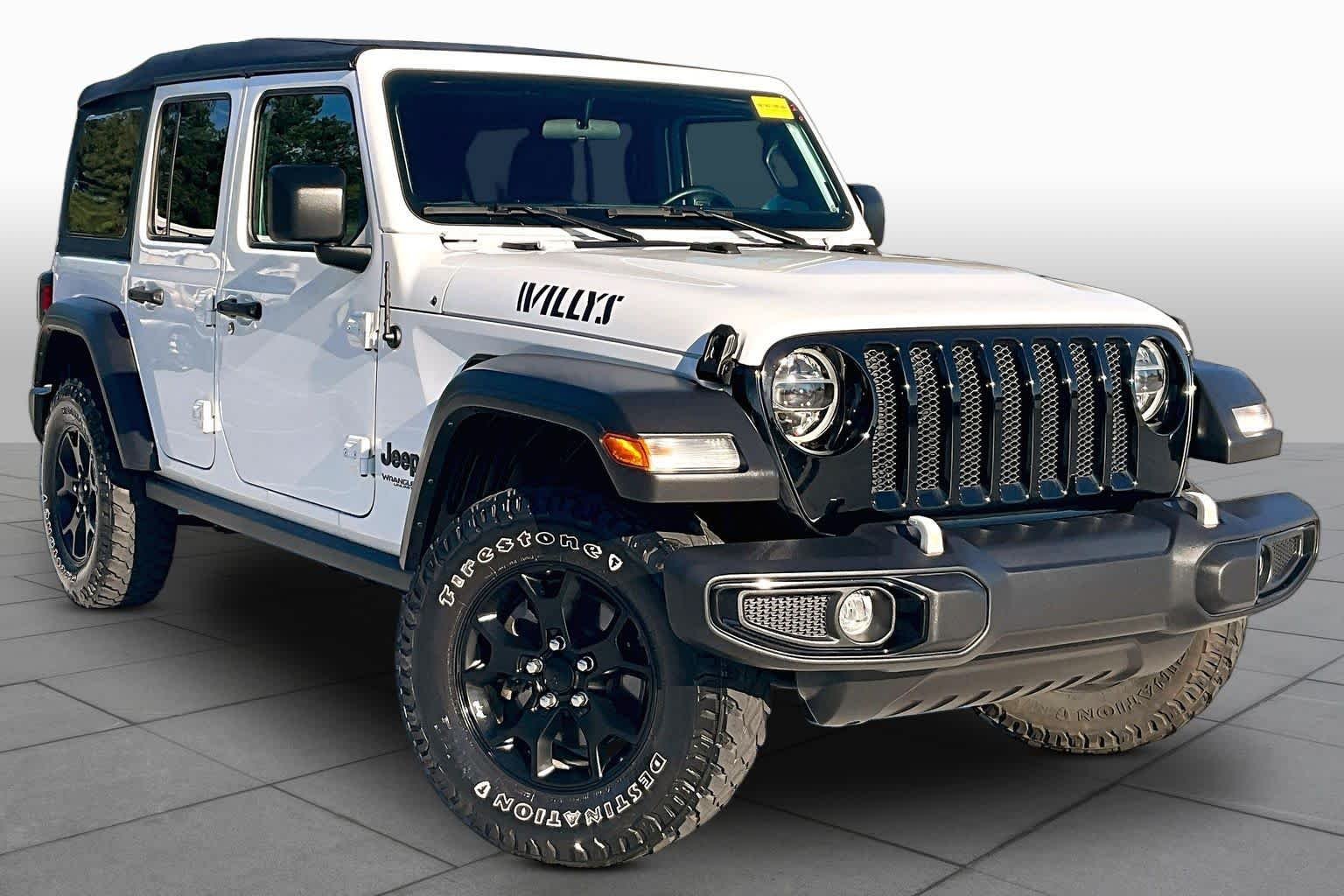 Used 2022 Bright White Clearcoat Jeep Unlimited Willys image 3