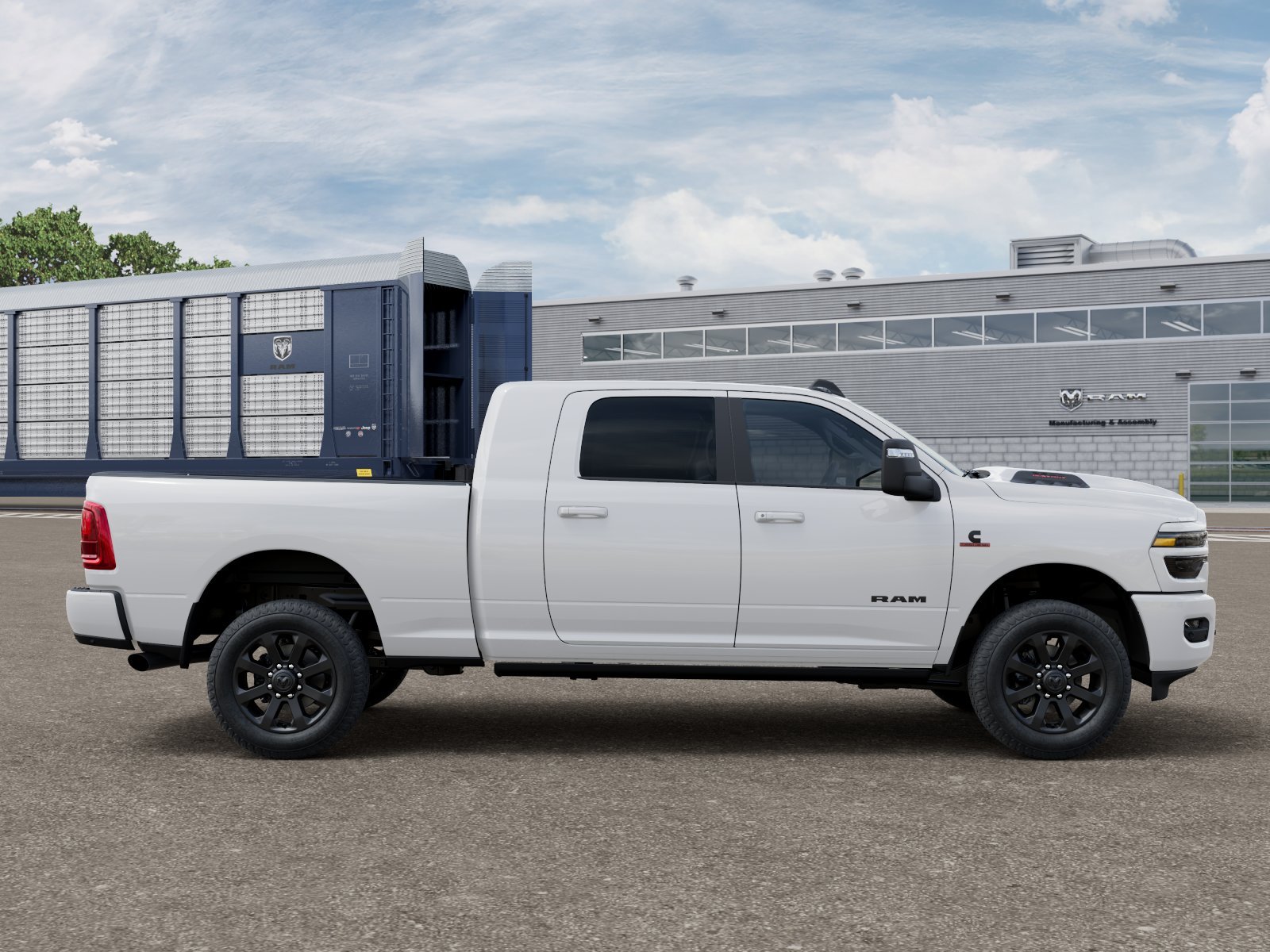 New 2026 Bright White Clear-Coat Exterior Paint RAM Laramie image 12