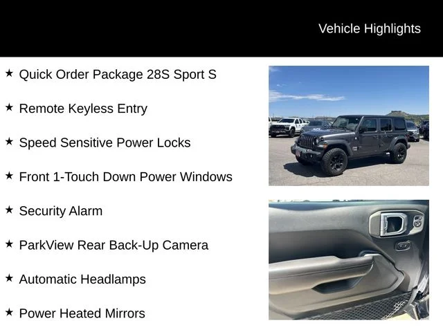 Used 2018 Gray Jeep Unlimited Sport S image 8