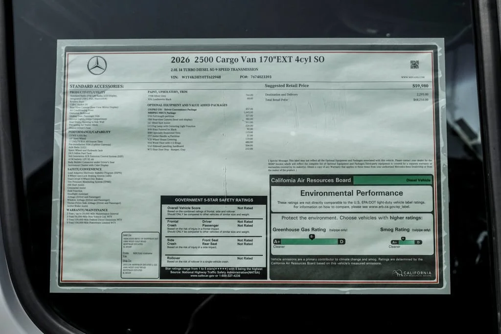 New 2026 Silver Gray Mercedes-Benz Cargo 170 WB image 51