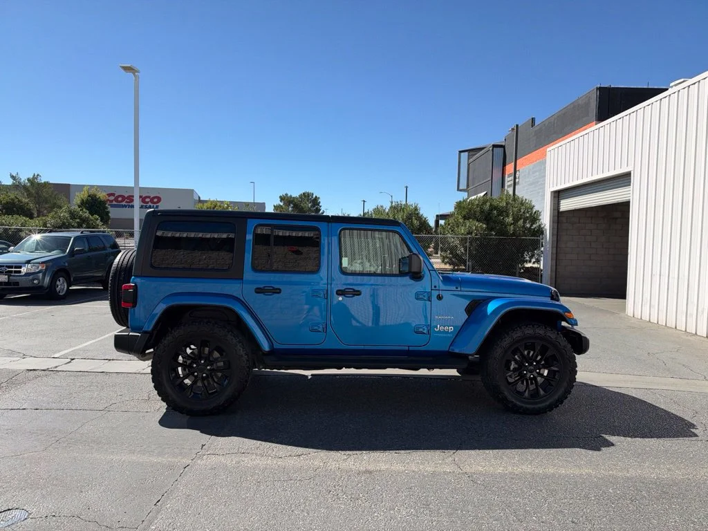 Used 2022 Blue Jeep Unlimited Sahara 4xe image 6