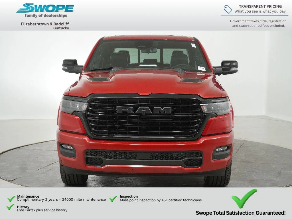 New 2026 Molten Red Pearl-Coat Exterior Paint RAM Laramie image 8