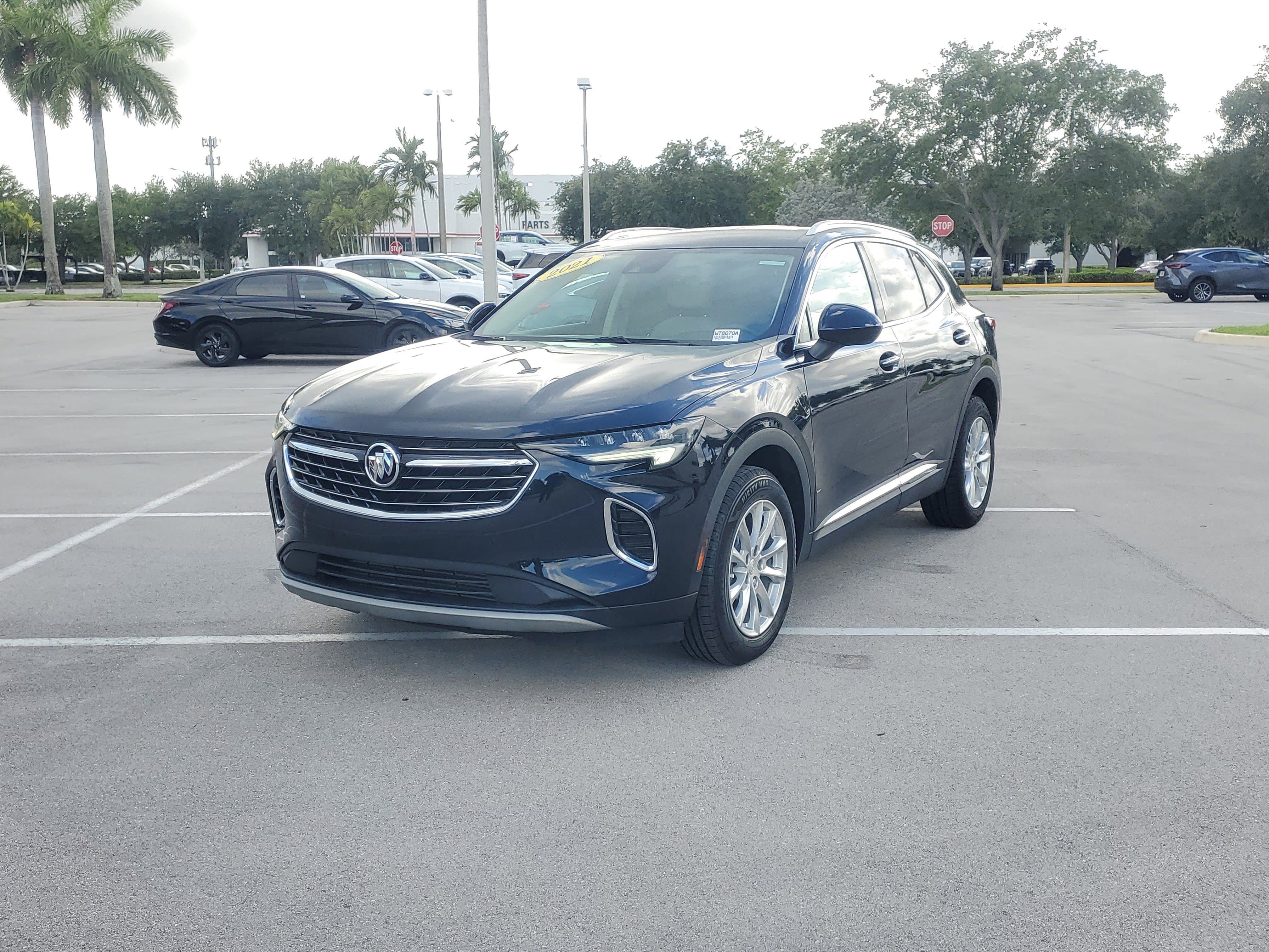 Used 2021 Dark Moon Blue Metallic Buick Preferred image 7