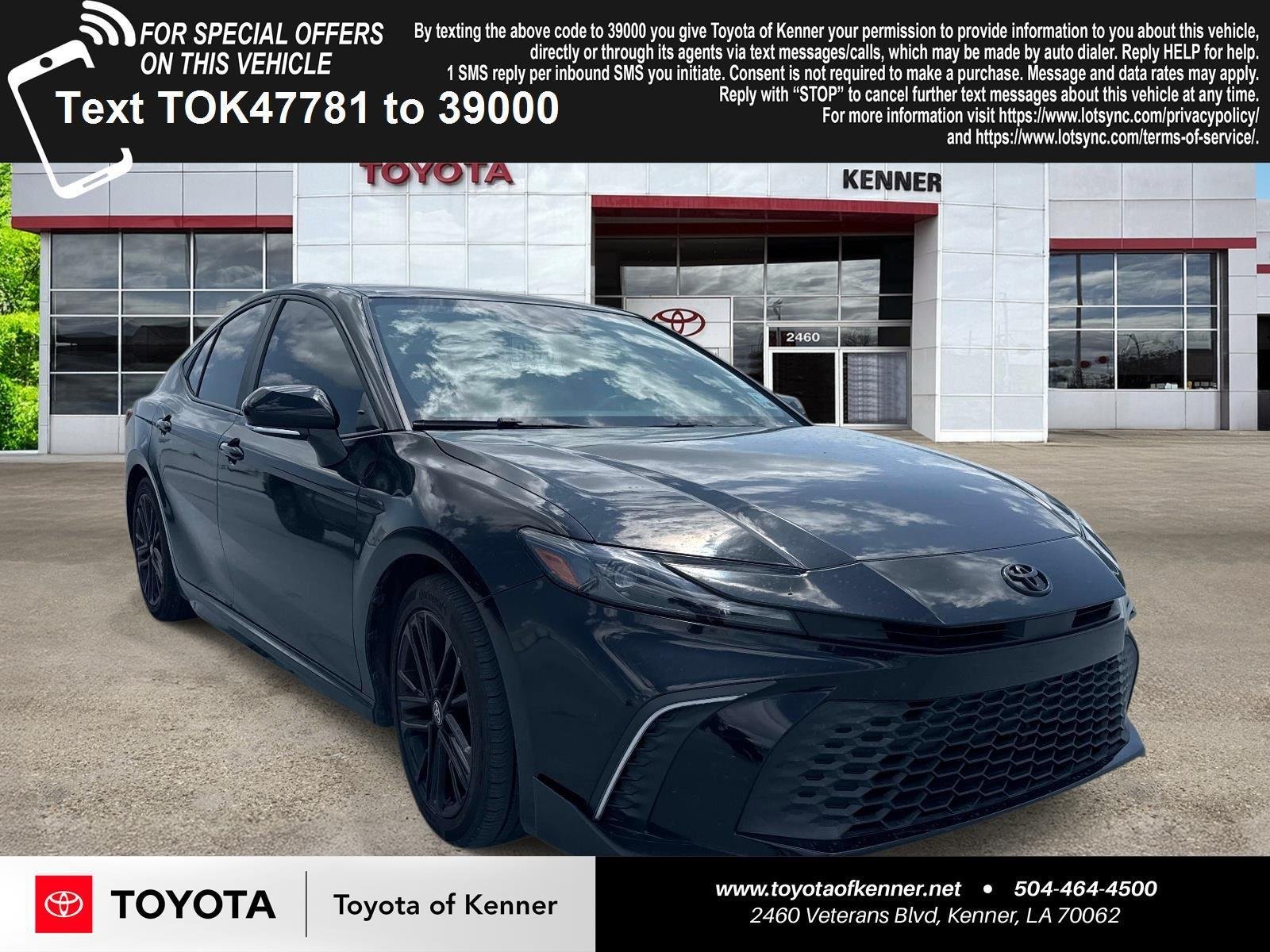 Used 2025 Midnight Black Metallic Toyota SE image 1