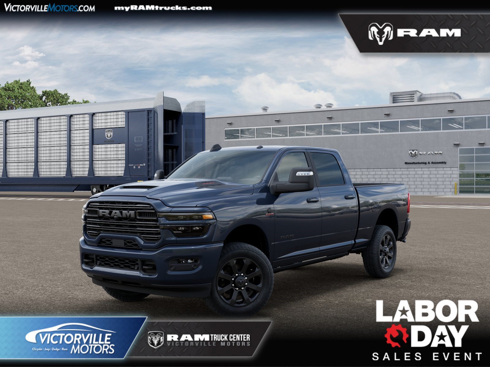 New 2026 Forged Blue Metallic Exterior Paint RAM Laramie image 1