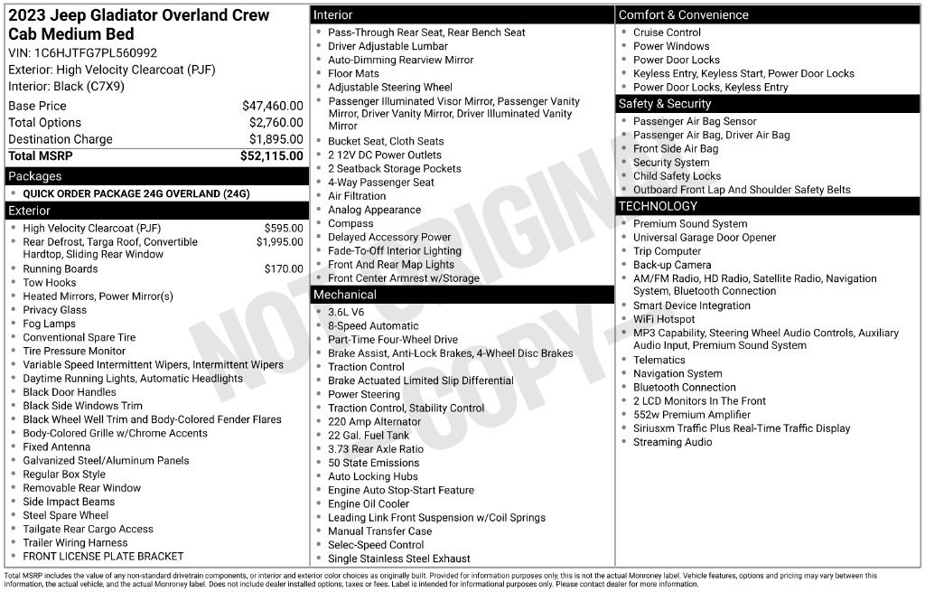 Used 2023 Yellow Jeep Overland image 27