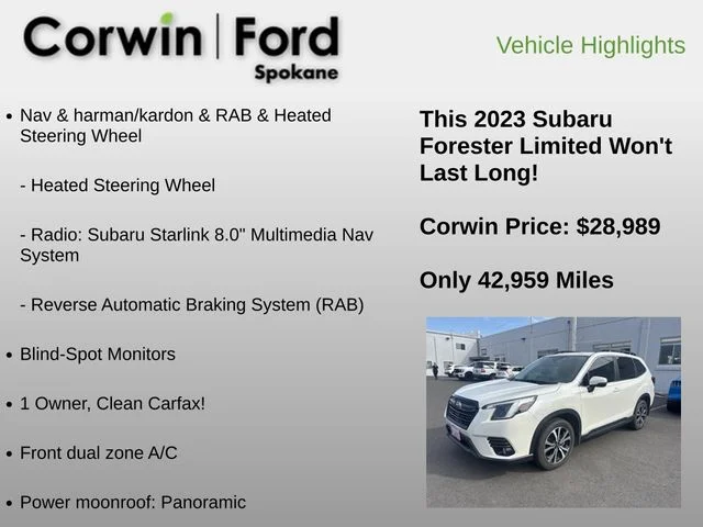 Used 2023 Crystal White Pearl Subaru Limited image 6
