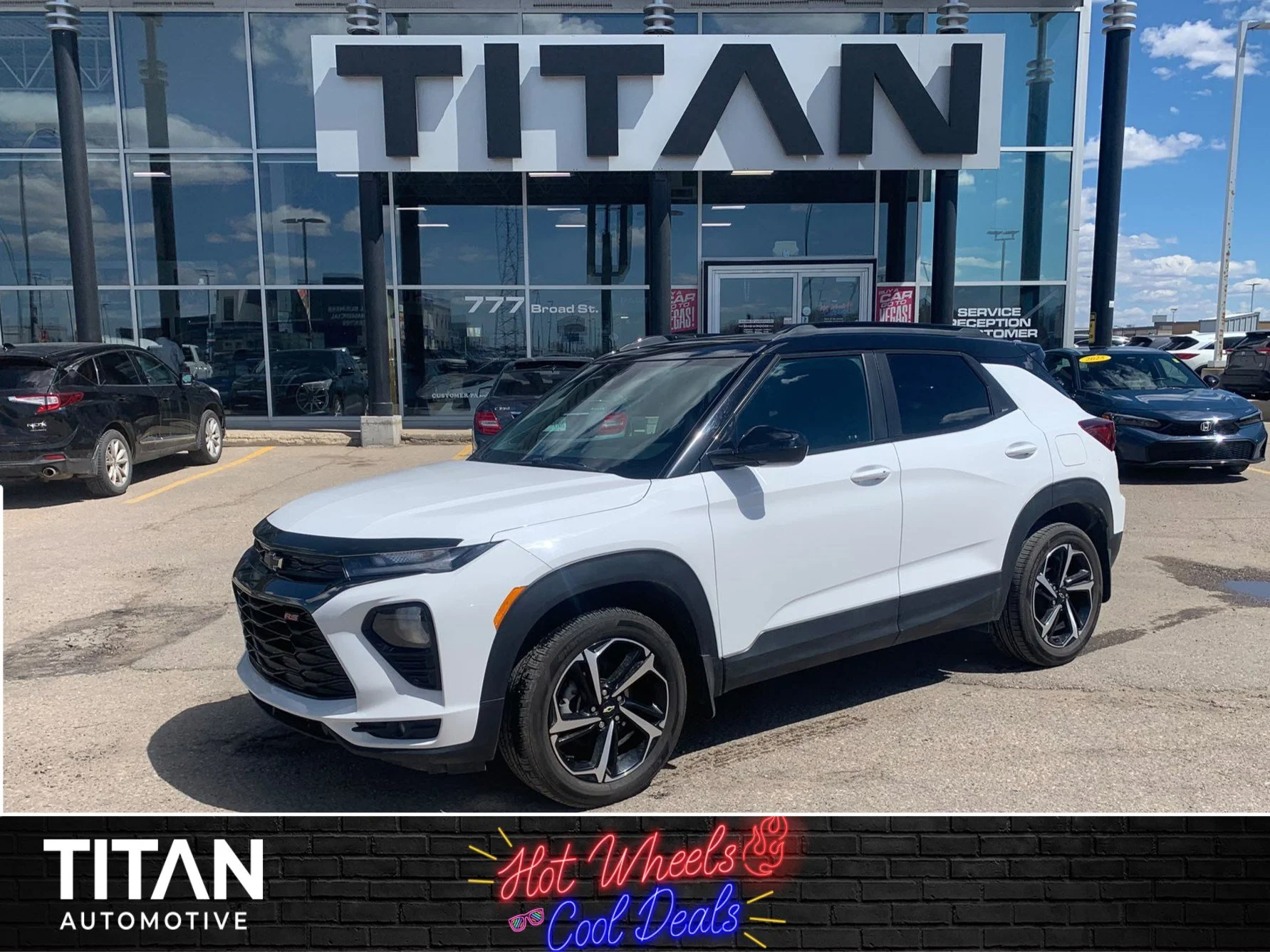 Certified Used 2022 White Chevrolet RS AWD*Remote Start | Htd Seats | Htd Wheel | Park Assist | Apple CarPlay | Blind Spot Detection image 1