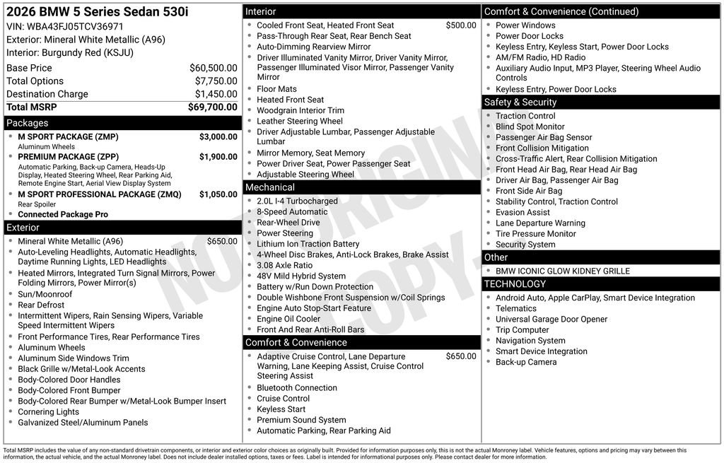 2026 BMW 5 Series 530i - Photo 30