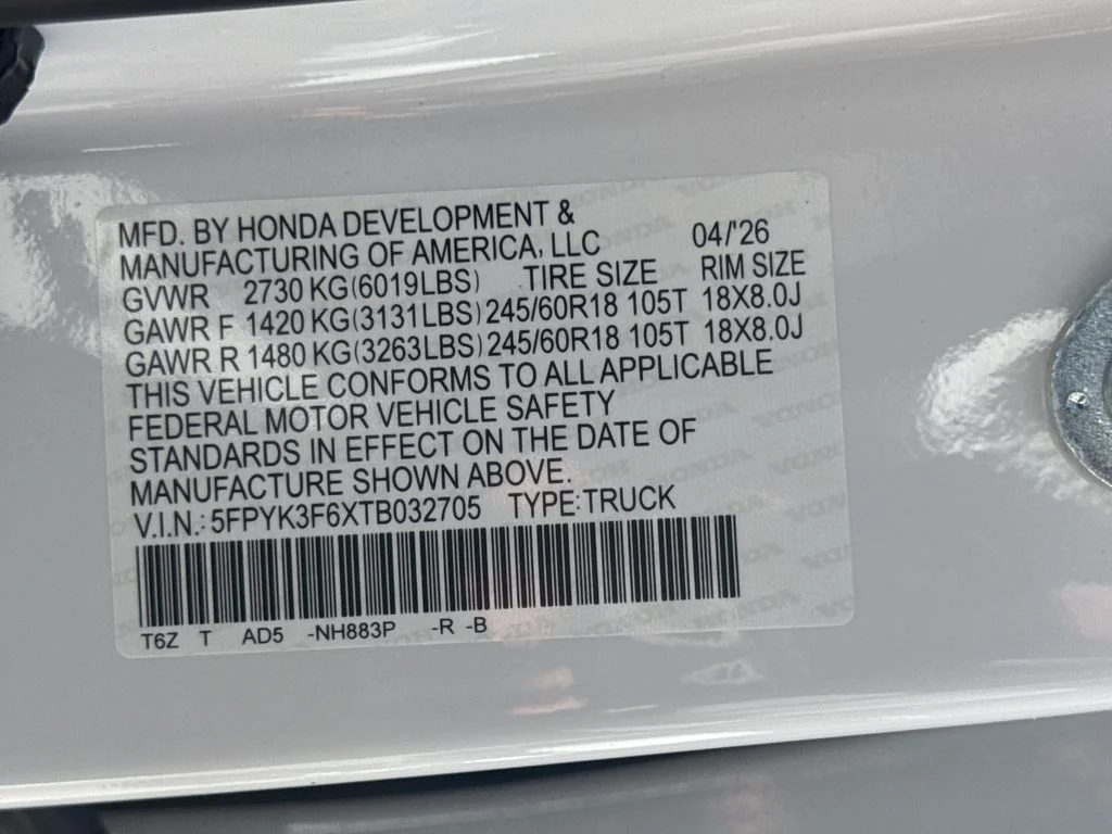New 2026 Platinum White Pearl Honda TrailSport image 30