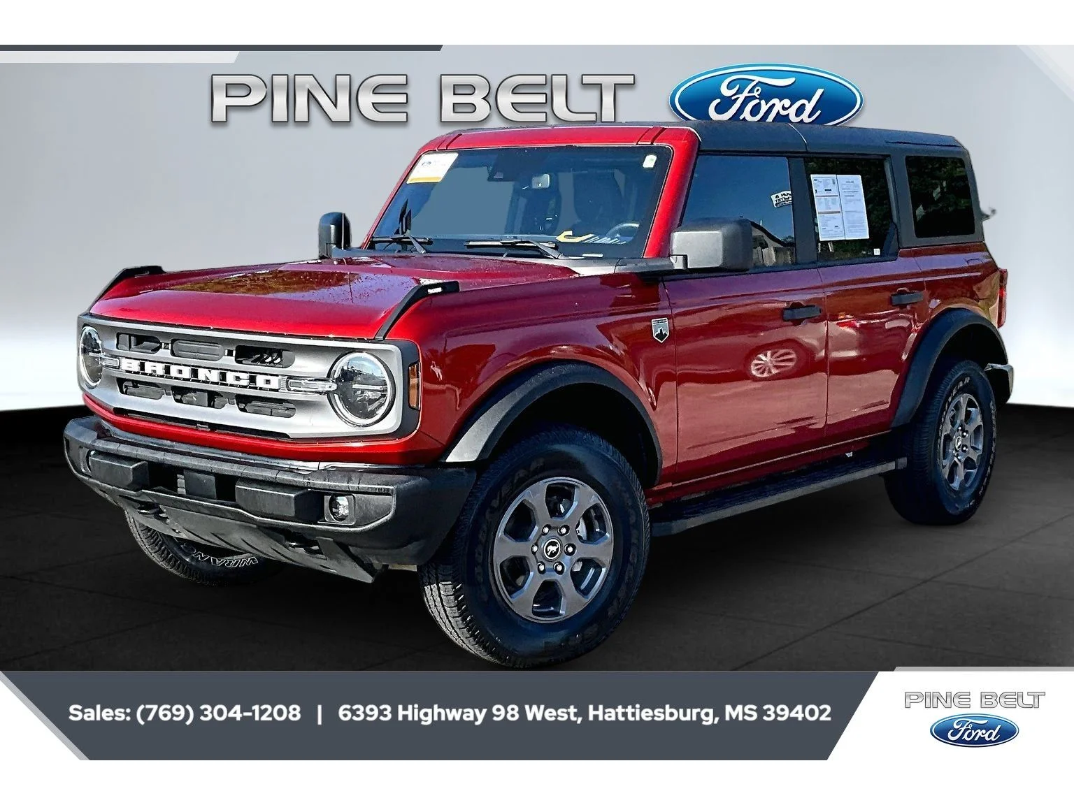 Used 2024 Hot Pepper Red Metallic Tinted Clearcoat Ford Big Bend image 10