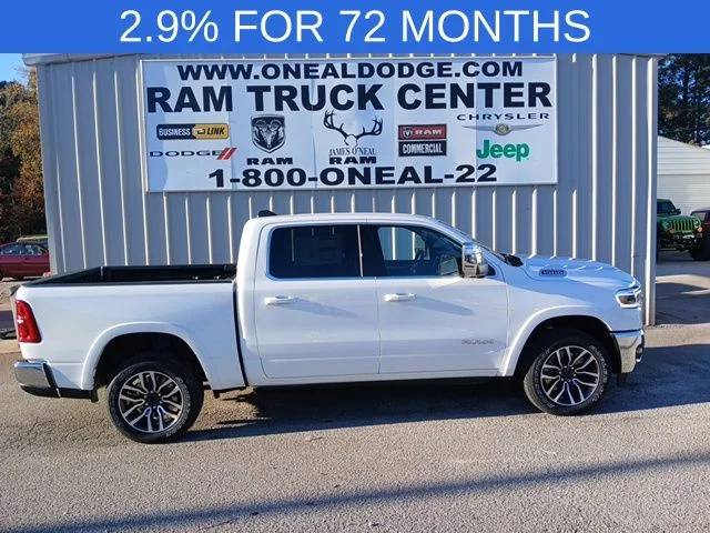 New 2026 Bright White Clear-Coat Exterior Paint RAM Limited Longhorn image 2