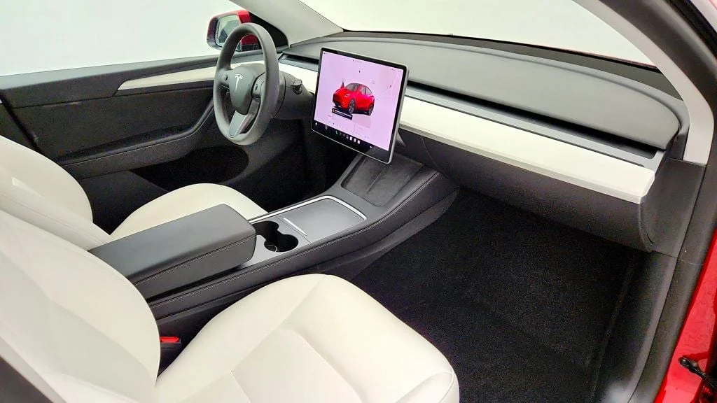 Used 2024 Ultra Red Tesla Long Range AWD w/ Premium White Interior image 26