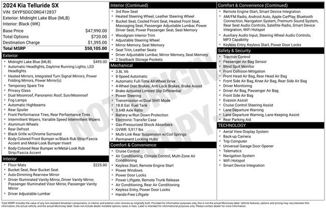 Used 2024 Midnight Kia SX image 49