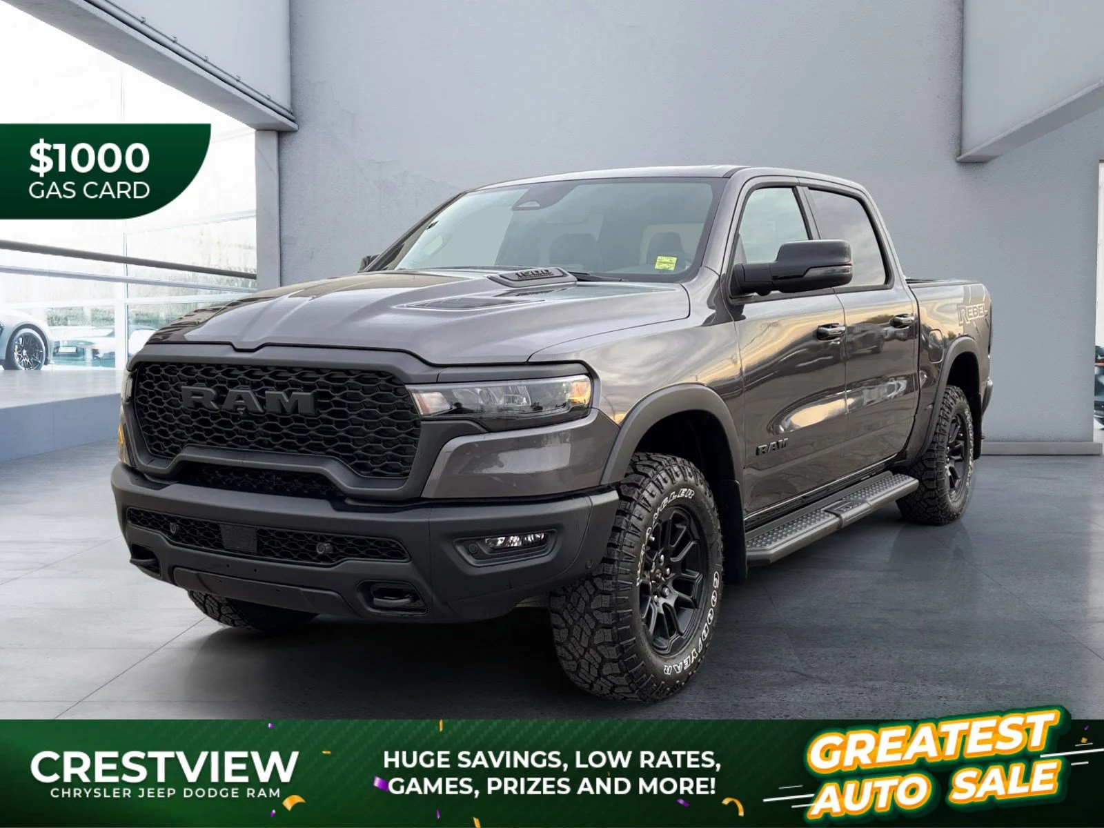 New 2027 Granite Crystal Metallic Ram Rebel image 1