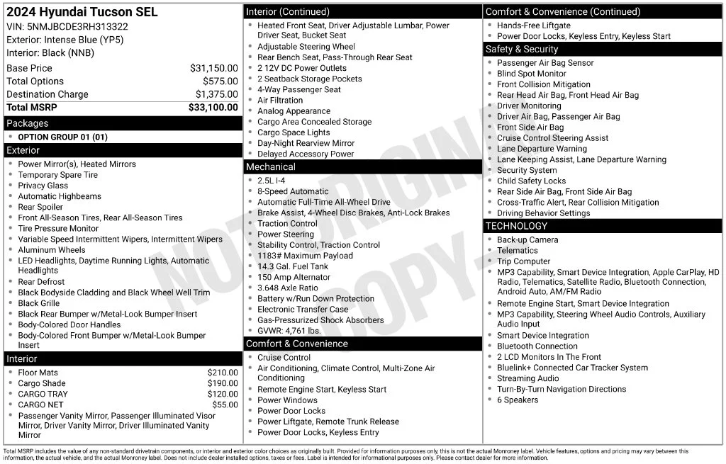 Used 2024 Blue Hyundai SEL image 10
