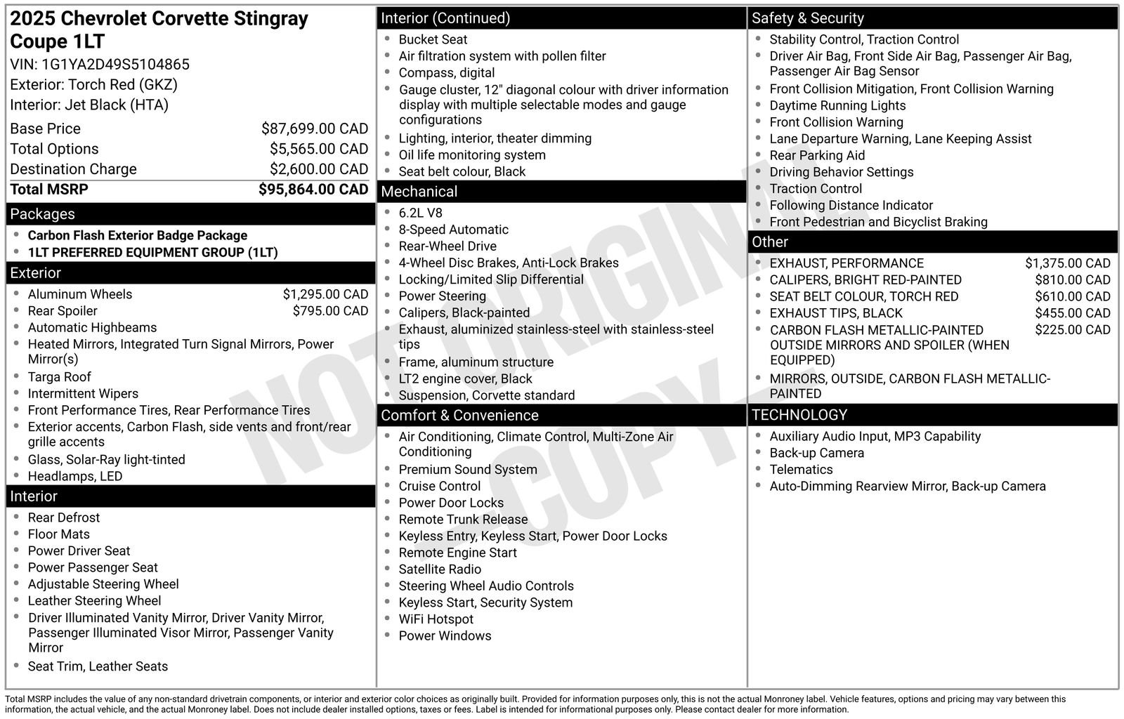 Used 2025 Red Chevrolet Stingray image 34