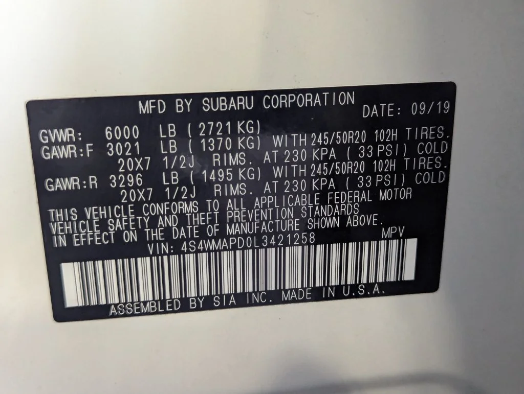 Used 2020 White Subaru Limited image 59