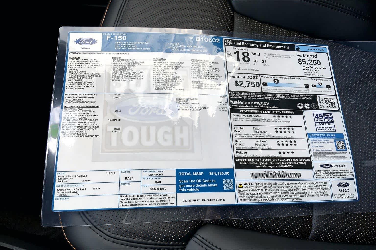 New 2026 Antimatter Blue Metallic Ford Tremor® image 20