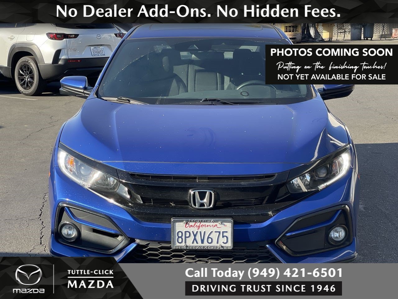 Used 2020 Blue Honda EX image 1
