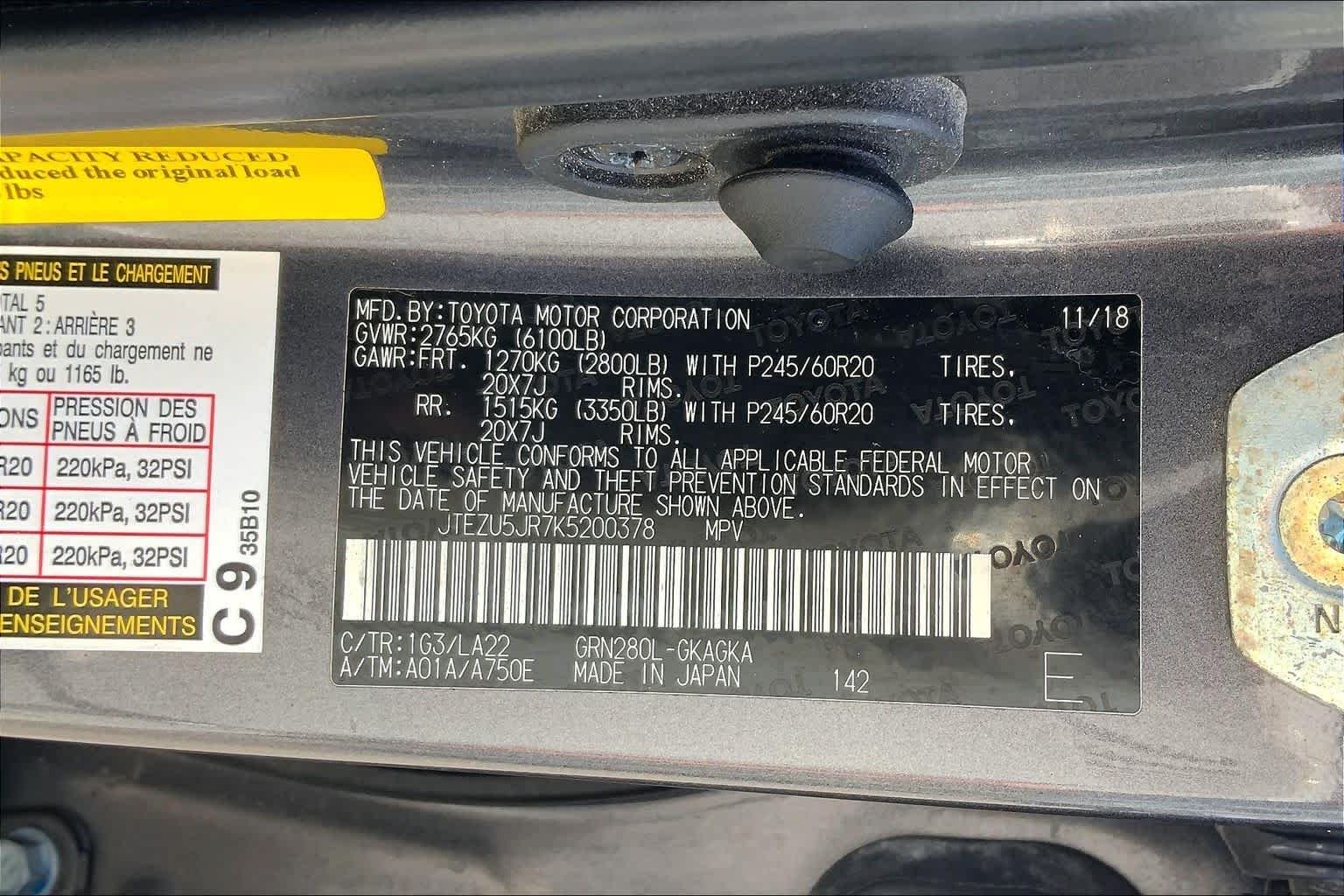 Used 2019 Magnetic Gray Metallic Toyota Limited image 62