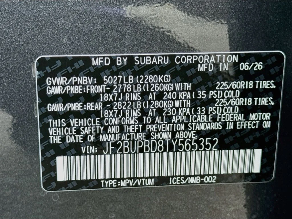 New 2026 Gray Subaru Premium image 43