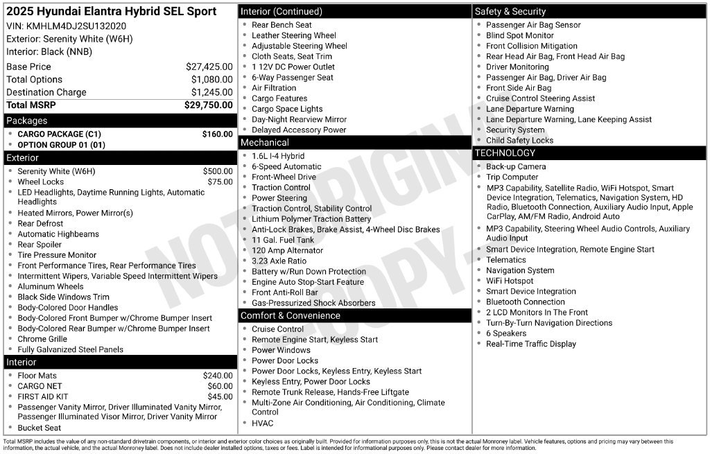 Certified Used 2025 White Hyundai SEL Sport image 7
