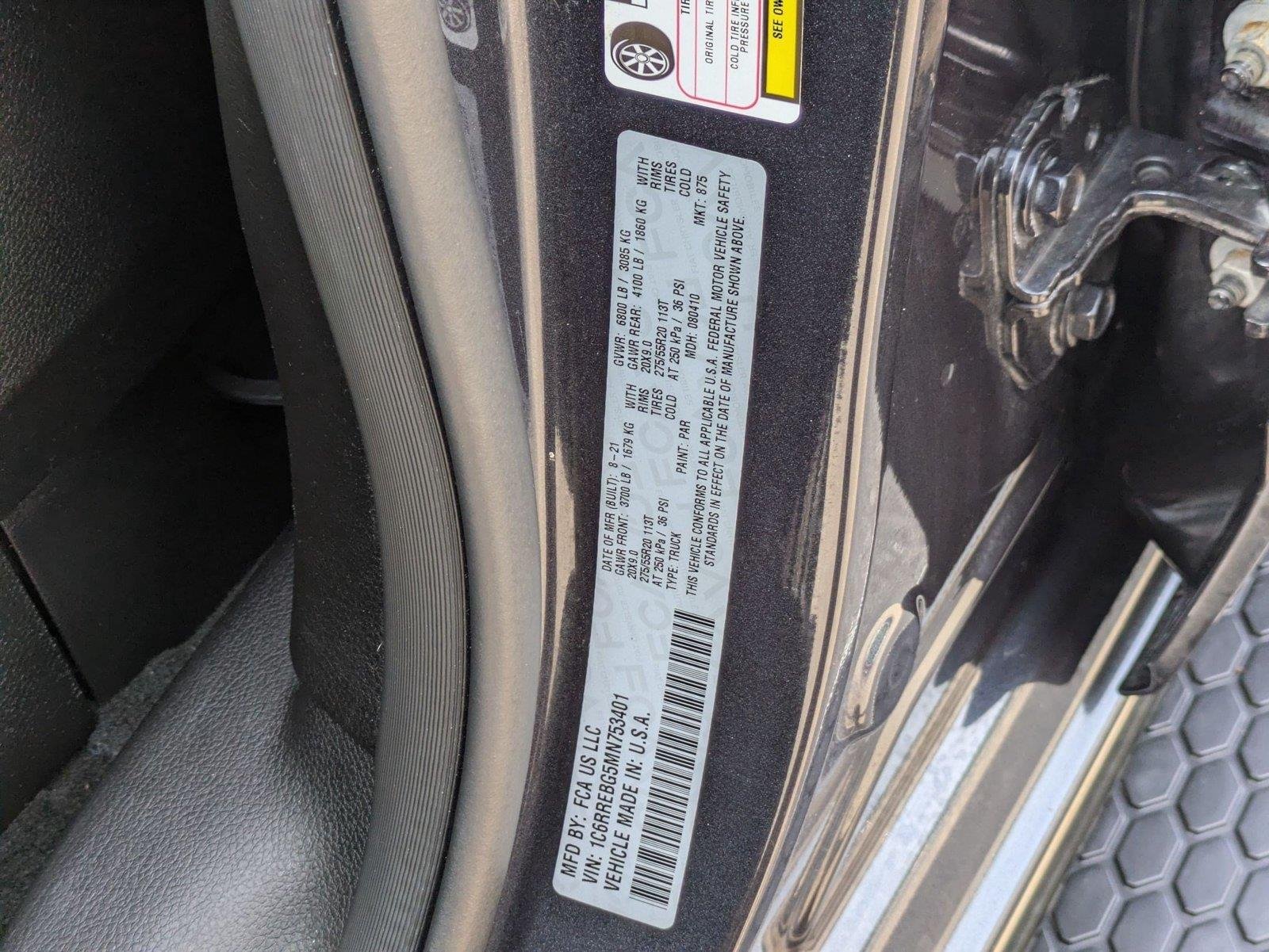 Used 2021 Maximum Steel Metallic Clearcoat Ram Big Horn image 35