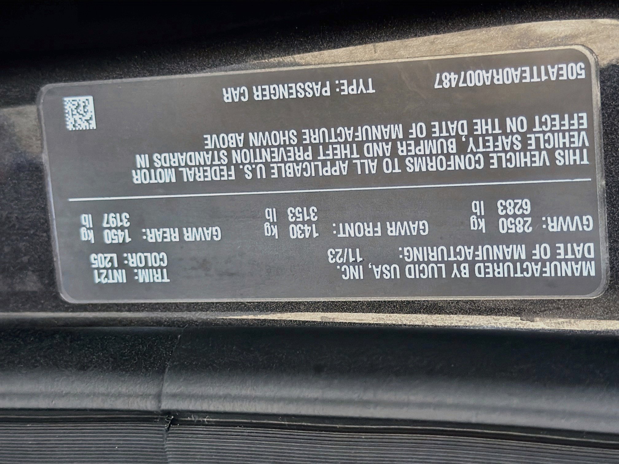 Used 2024 Quantum Gray Metallic Lucid Touring image 42