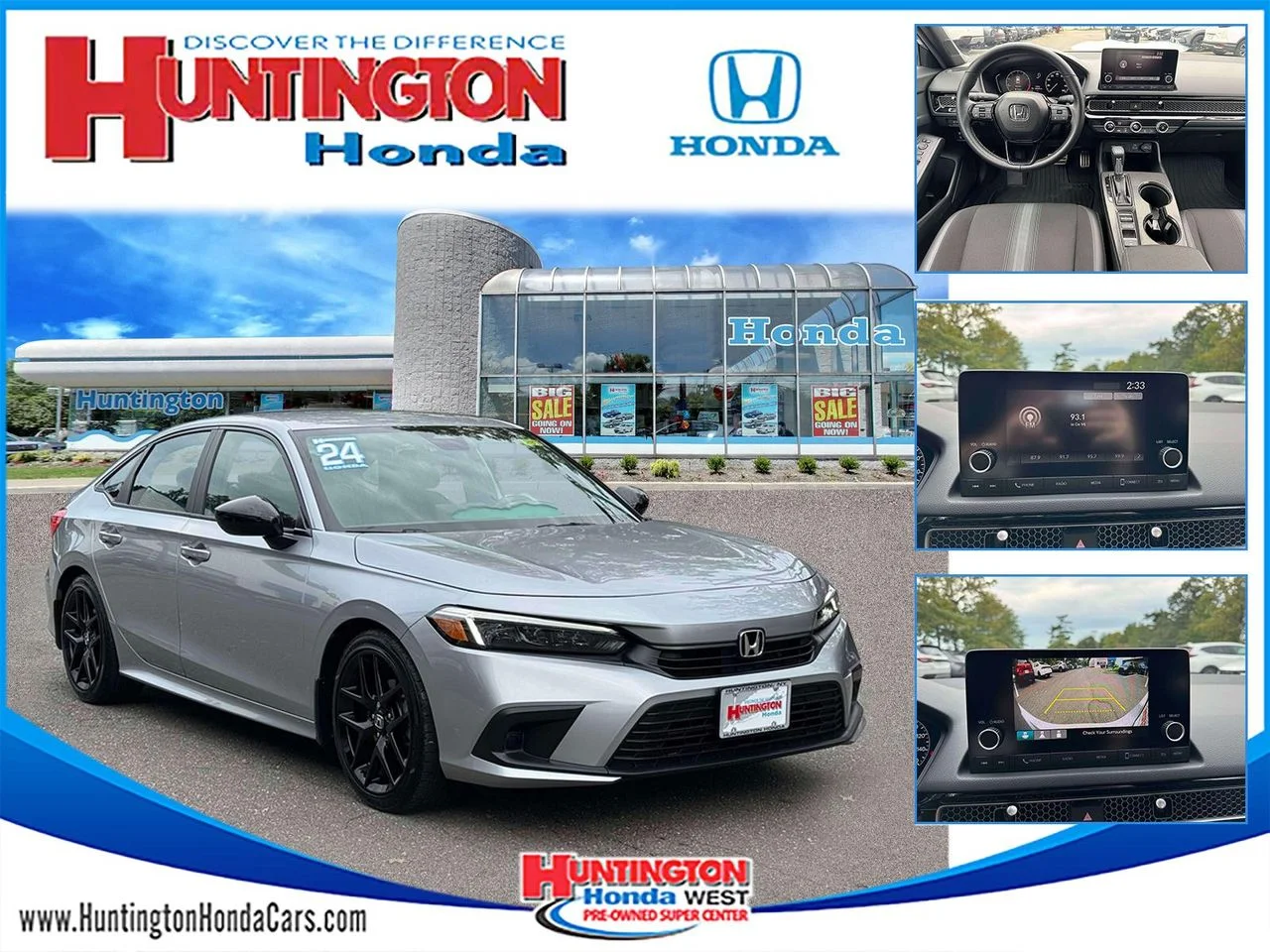 Certified Used 2024 Lunar Silver Metallic Honda Sport image 1