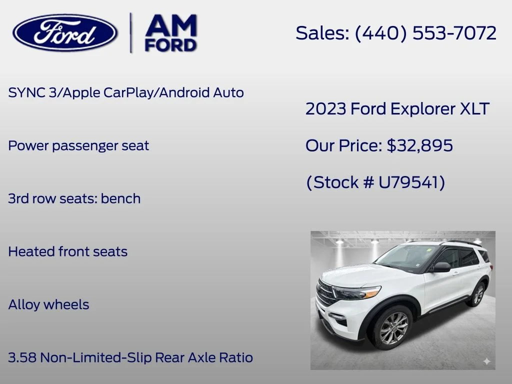 Certified Used 2023 White Metallic Ford XLT image 38