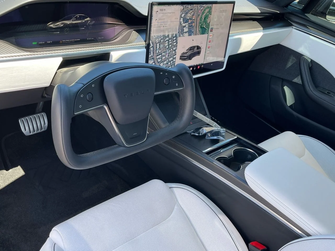 Used 2022 Midnight Silver Tesla Plaid image 16