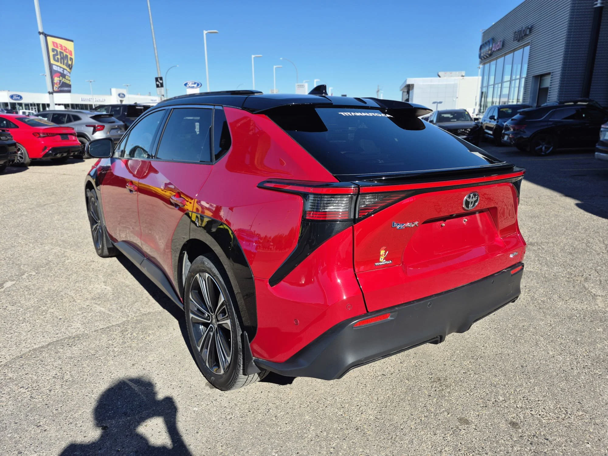 Used 2023 Supersonic Red w/Black Roof Toyota XLE AWD*Full EV | Cooled Leather | Dual Sunroof | Htd Wheel | Remote Climate | Adaptive Cruise | JBL image 12