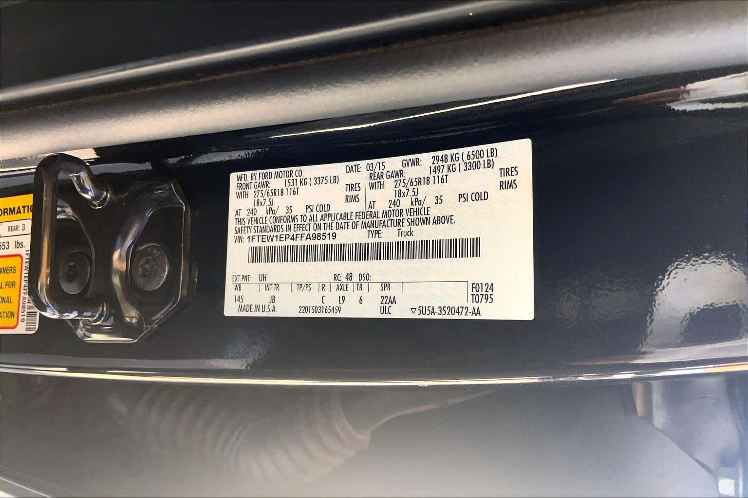 Used 2015 Tuxedo Black Metallic Ford XLT image 34
