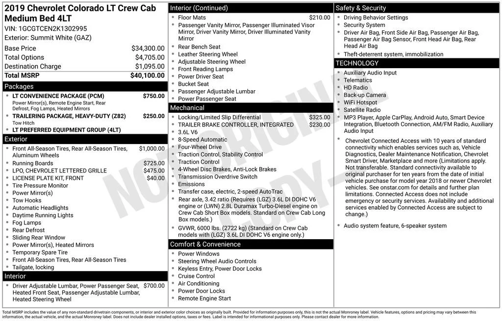 Used 2019 SUMMIT WHITE Chevrolet 4WD LT image 21