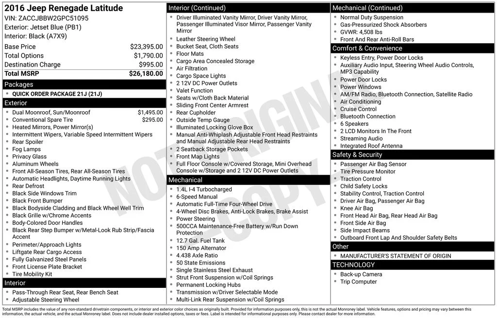 Used 2016 Blue Jeep Latitude image 2