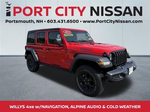 2023 Jeep Wrangler Willys 4xe w/cold weather pkg, navigation & alpine audio