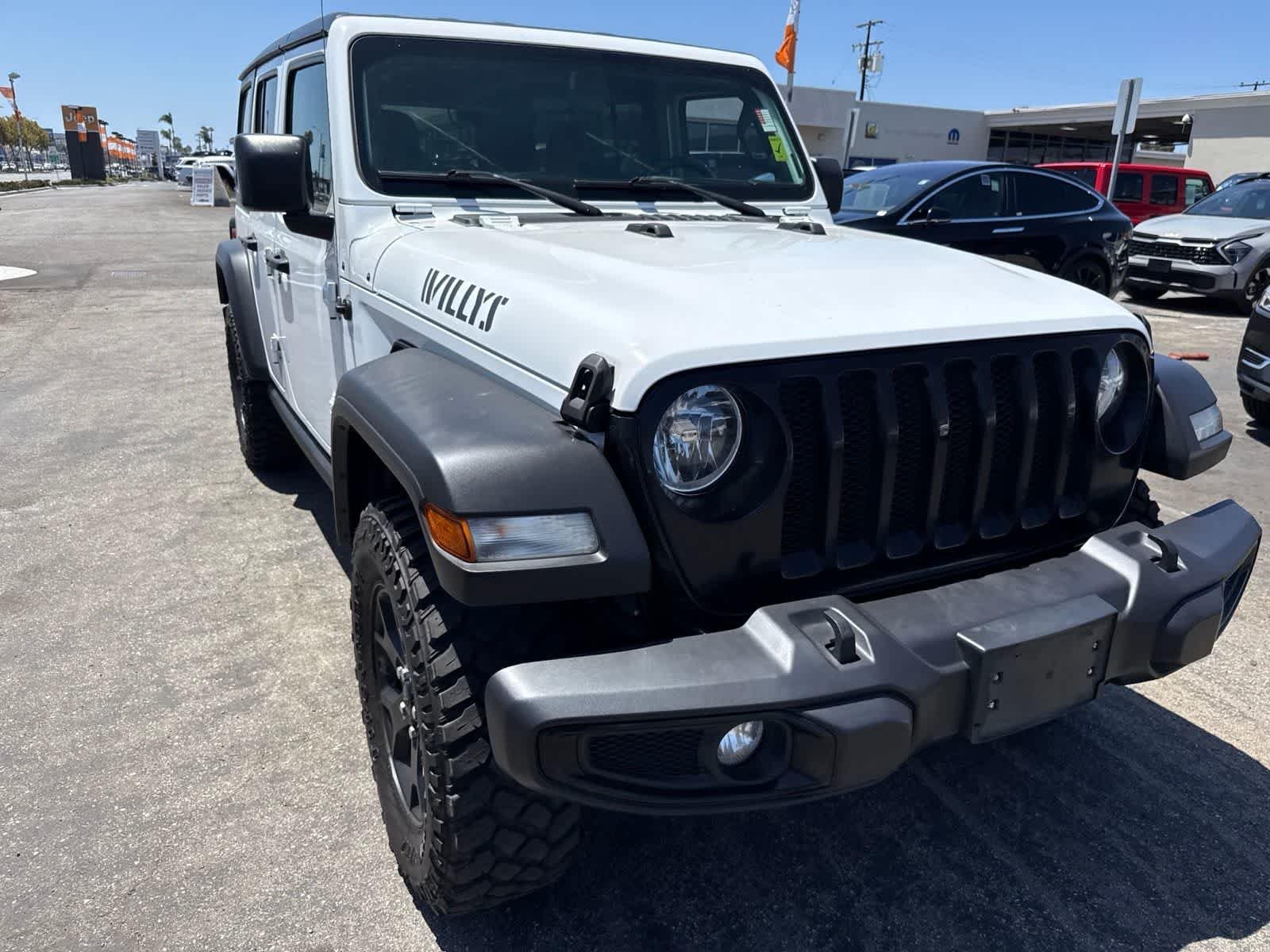 Used 2021 Bright White Clearcoat Jeep Unlimited Willys Sport image 6