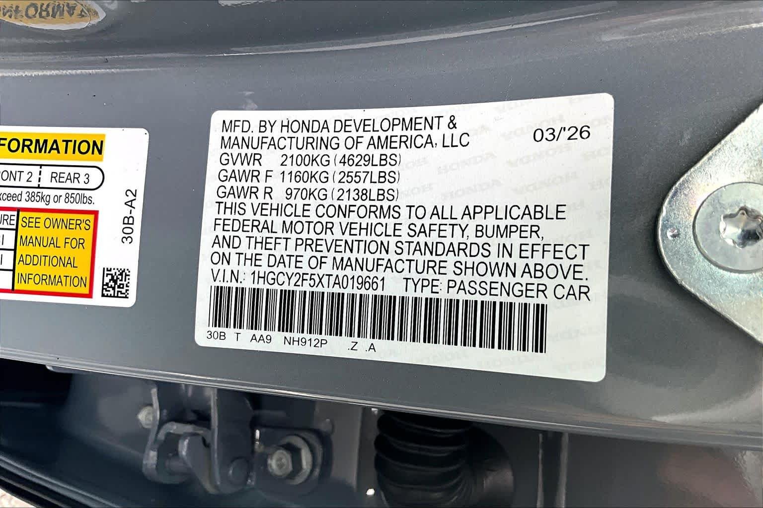 New 2026 Urban Gray Pearl Honda Sport image 14
