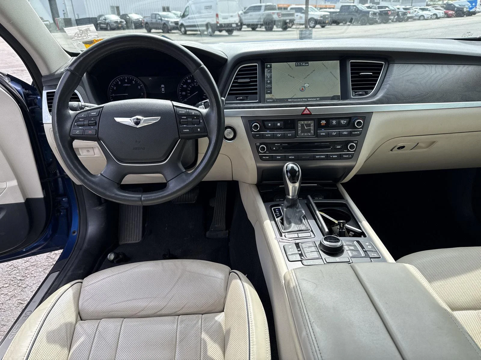 Used 2015 Hyundai Genesis Base with VIN KMHGN4JE6FU103194 for sale in Webster, NY