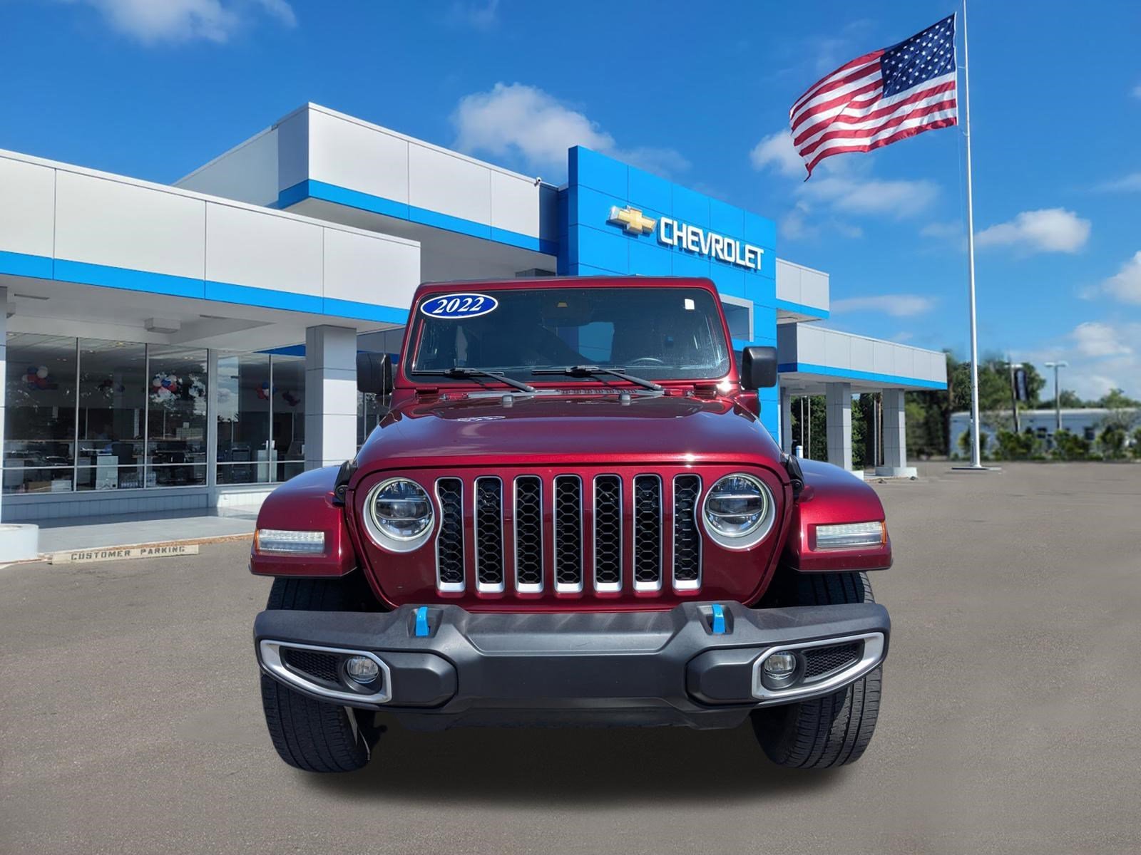 Used 2022 Jeep Wrangler Unlimited Sahara 4XE with VIN 1C4JJXP62NW115739 for sale in Tampa, FL